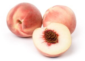 two whole and one half white peach