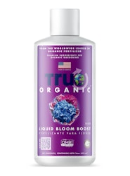 A bottle of True Organic Liquid Bloom Boost - Organic Fertilizer