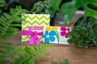 SummerWinds Nursery Gift Card and envelope near houseplants