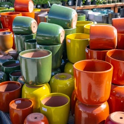 pottery chelsea collection bright colors pacific home and garden