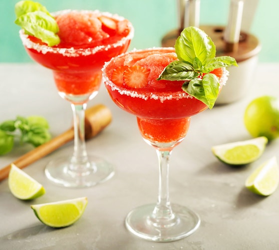 strawberry and lime margaritas