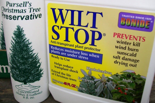 bonide wilt stop and pursells christmas tree preservative