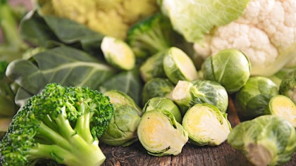 winter vegetables veggies broccoli, brussels sprouts, cauliflower, cabbage