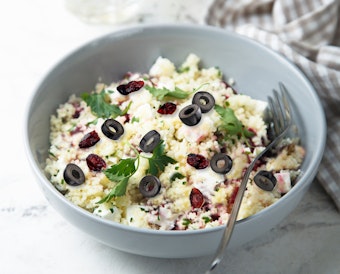 Couscous salad in a bowl.