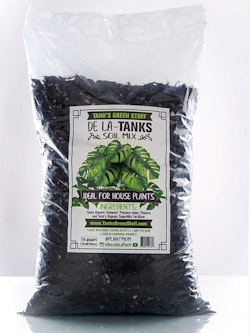 A bag of De La-Tanks Soil Mix - Ideal for Houseplants.