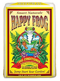 A bag of Happy Frog Soil Conditioner.
