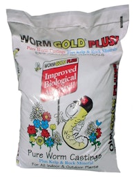 A bag of Worm Gold Plus Pure Worm Castings.