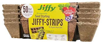 jiffy seed starting jiffy strips 50 ct organic peat cells