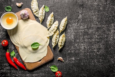 homemade dumplings with dough and ingredients summerwinds arizona