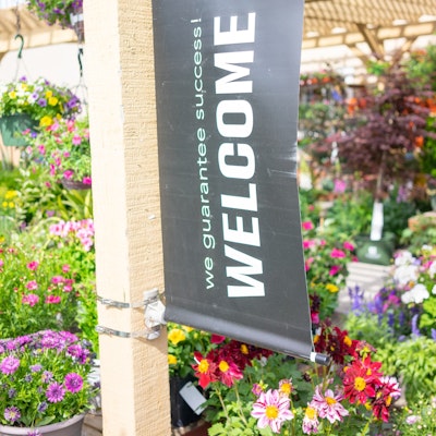 Welcome sign in the nursery