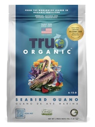 A bag of True Organic Seabird Guano.