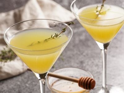 honey sweetened lemon thyme mocktail drink citrus