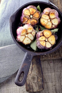 roasted garlic in pan summerwinds arizona