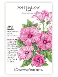 A packet of Rose Mallow Pink Flower Seeds by Botanical Interests