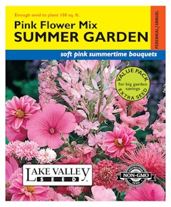 Pink Flower Mix - Summer Garden Flower Seeds A packet of Pink Flower Mix Summer Garden Flower Seeds by Lake Valley Seed.