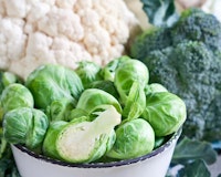 winter vegetables brussel sprouts, cauliflower and broccoli