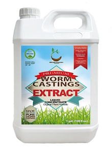 A container of Brown Banana Organics - Premium Worm Castings Extract.