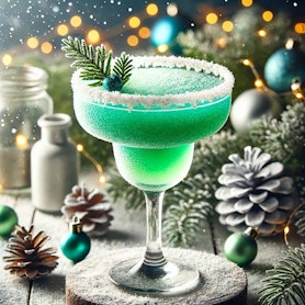frosted evergreen margarita cocktail