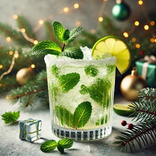 holiday merry mint mojito cocktail