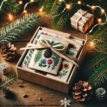 seeds packaged for holiday gift