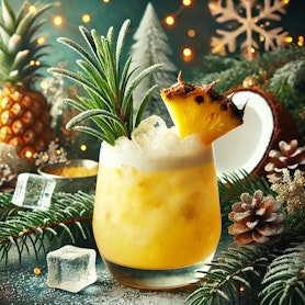 holiday frosty pineapple grove mocktail