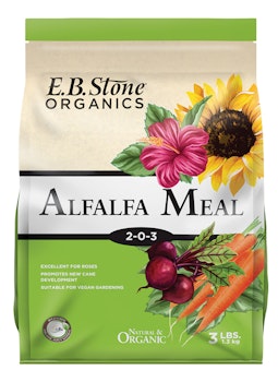 A box of E.B. Stone Organics Alfalfa Meal