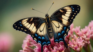 butterfly sitting on milkweed