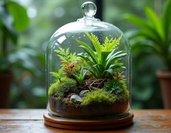 tropical terrarium enclosed
