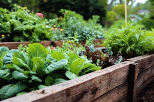 raised bed gardening with vegetables