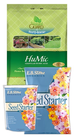 HuMic Granular Acid and EB Stone Organics Seed Starter Mix