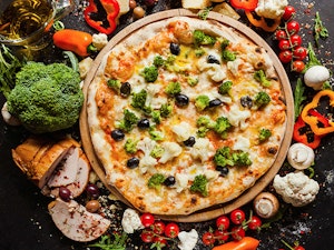 Broccoli and Cauliflower Pizza