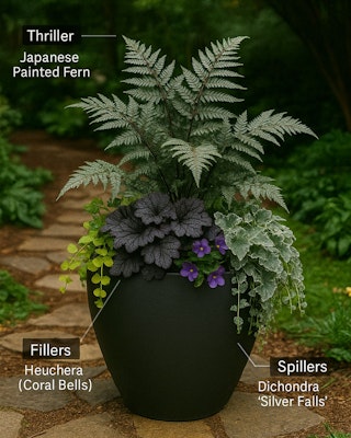 deep shade drama container garden deep shade drama container garden