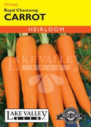 A packet of Royal Chantenay Carrot seeds from Lake Valley Seed.