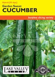 A packet of Garden Sweet Cucumber seeds from Lake Valley Seed.