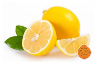 Improved Meyer Lemon isolated on white background.