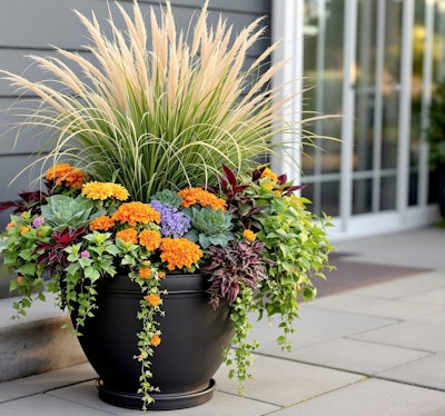 fall container garden small space