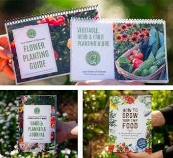 Flower Planting; and Vegetable, Herb & Fruit Planting Guides; Garden Planner and Journal; and How to Grow Your Own Food book--all from Growing in the Garden.