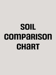 Soil Comparison Chart, written in black, with a tan background.