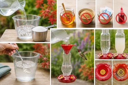 How to make hummingbird nectar, do's and don'ts.