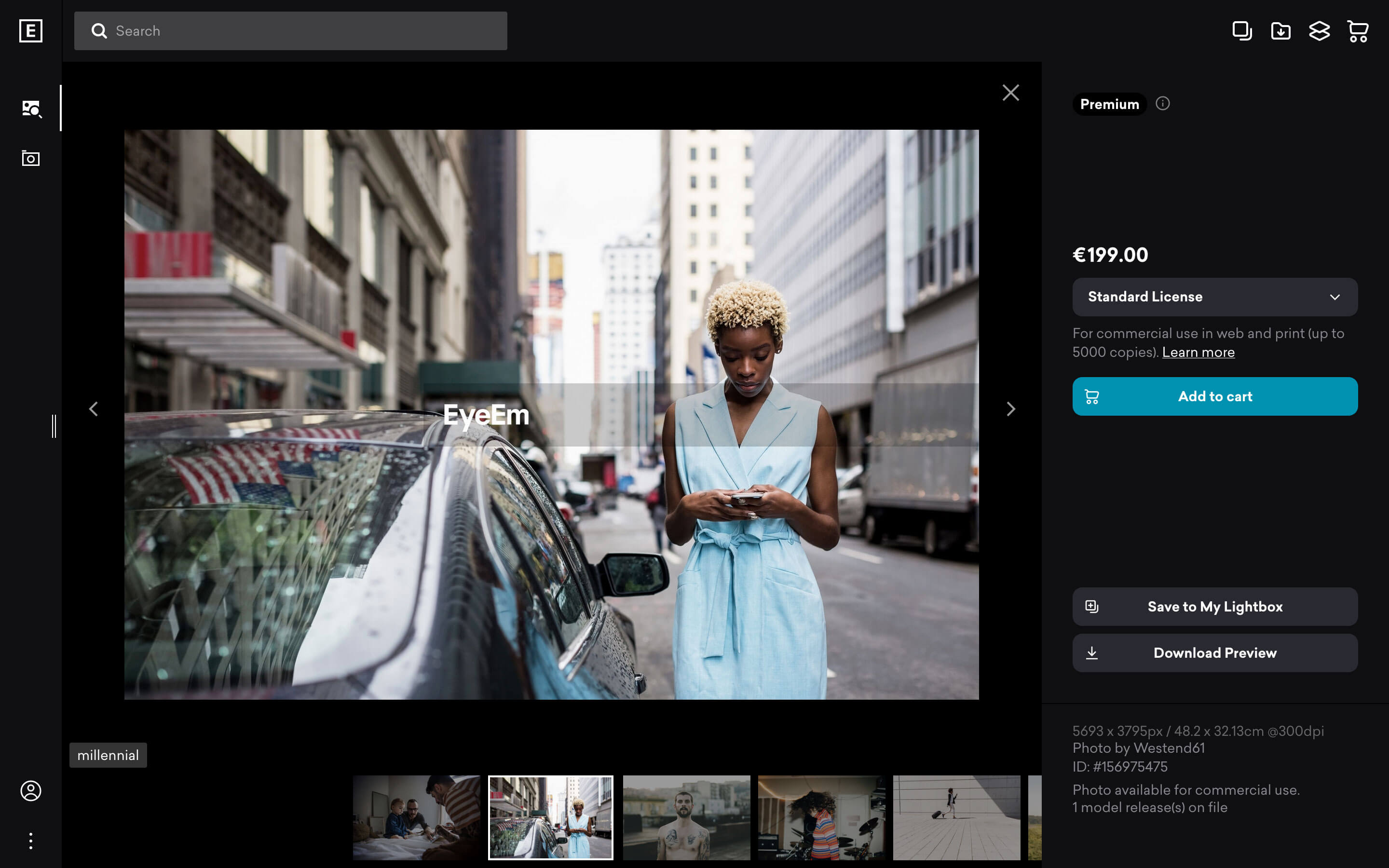 Screenshot of EyeEm's photo view after the last iteration was complete.