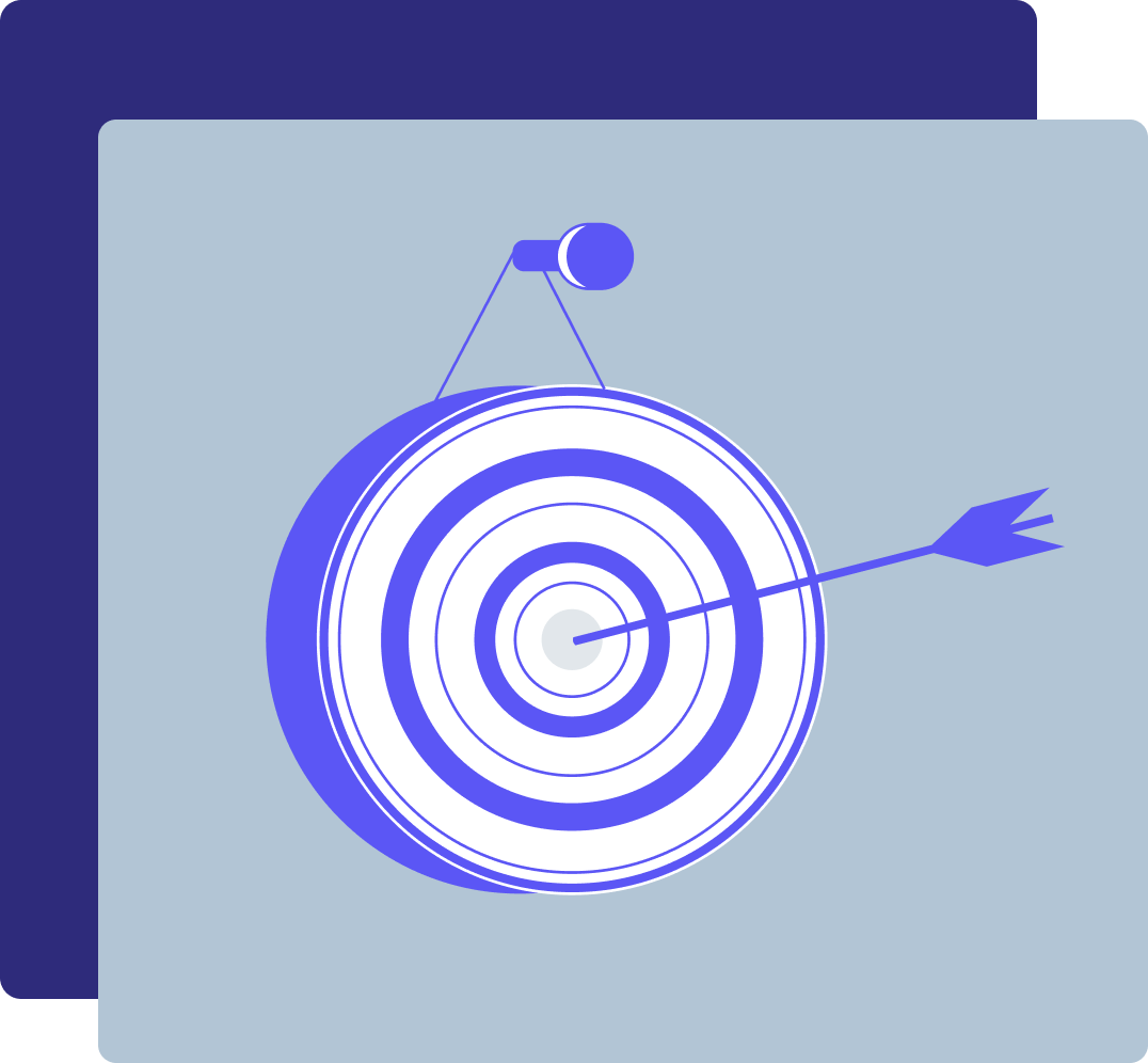 Arrow on a dart board