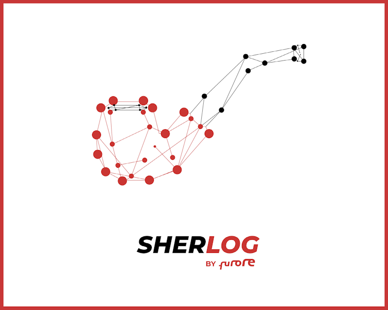 SherLog logo met rood kader