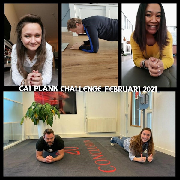 Collega's doen de plank challenge