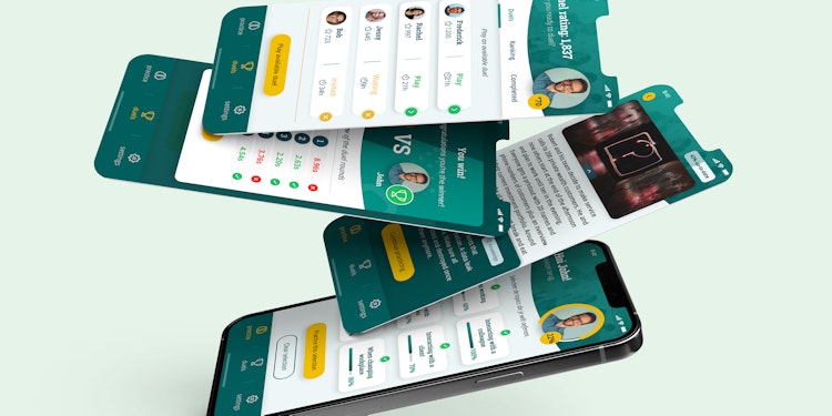 4 screenshot met een impressie van de PowerApp op een mobiele telefoon