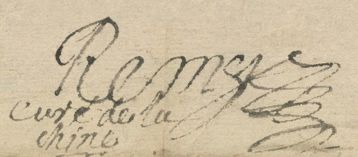 Signature de l'abbé Pierre Rémy, Musée de la civilisation, fonds d ...