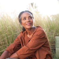 Happy woman after receiving treatment for her glaucoma.