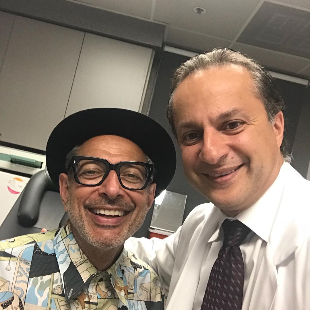 Dr. Khodabakhsh with Jeffery Goldblum