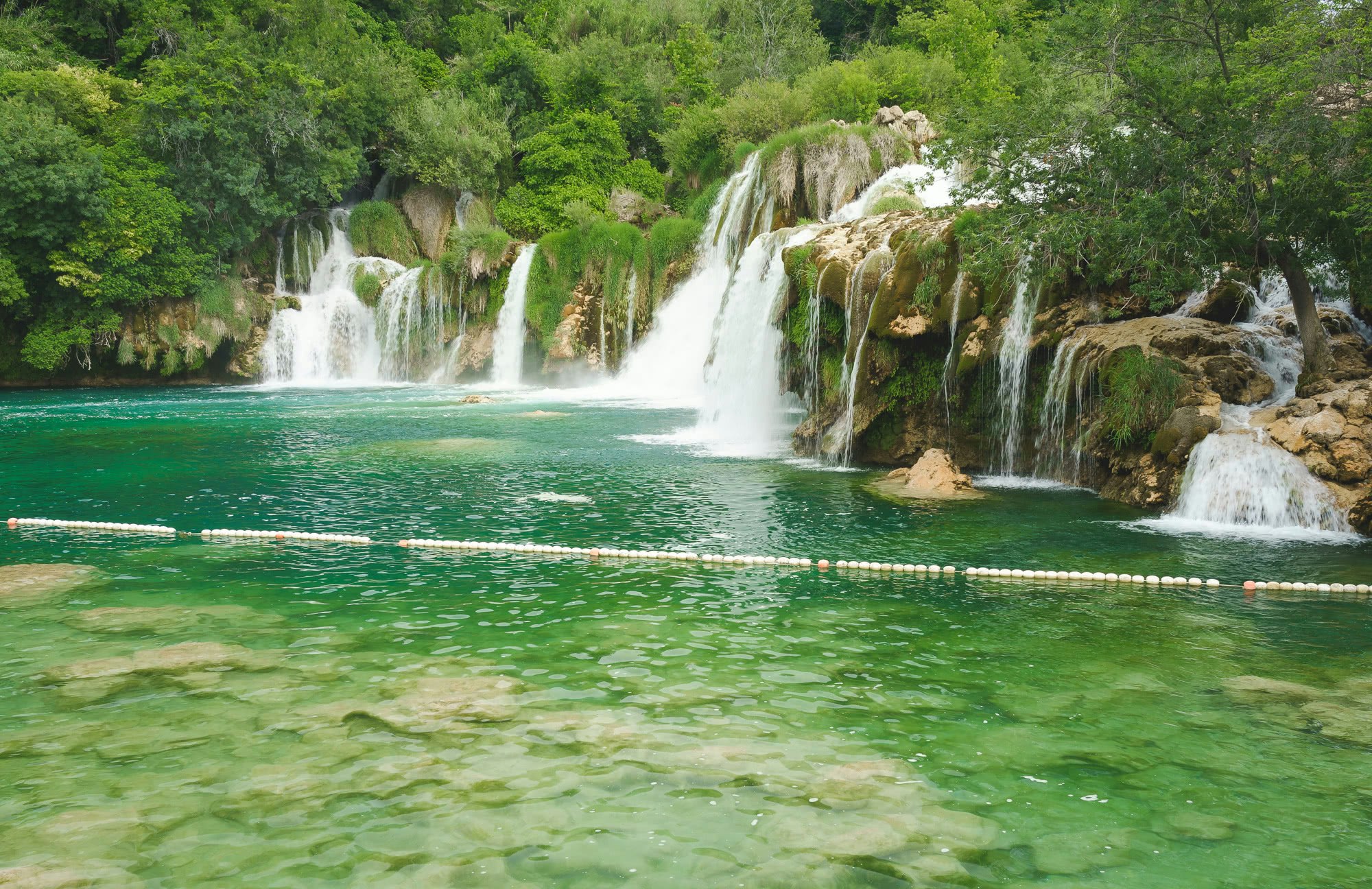 The swimming area at Krka