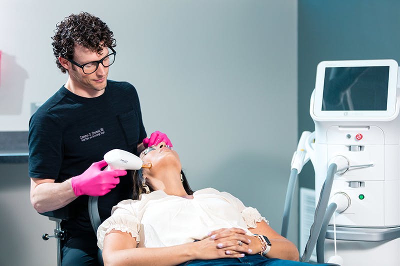 Dr. Chestnut performing on a client
