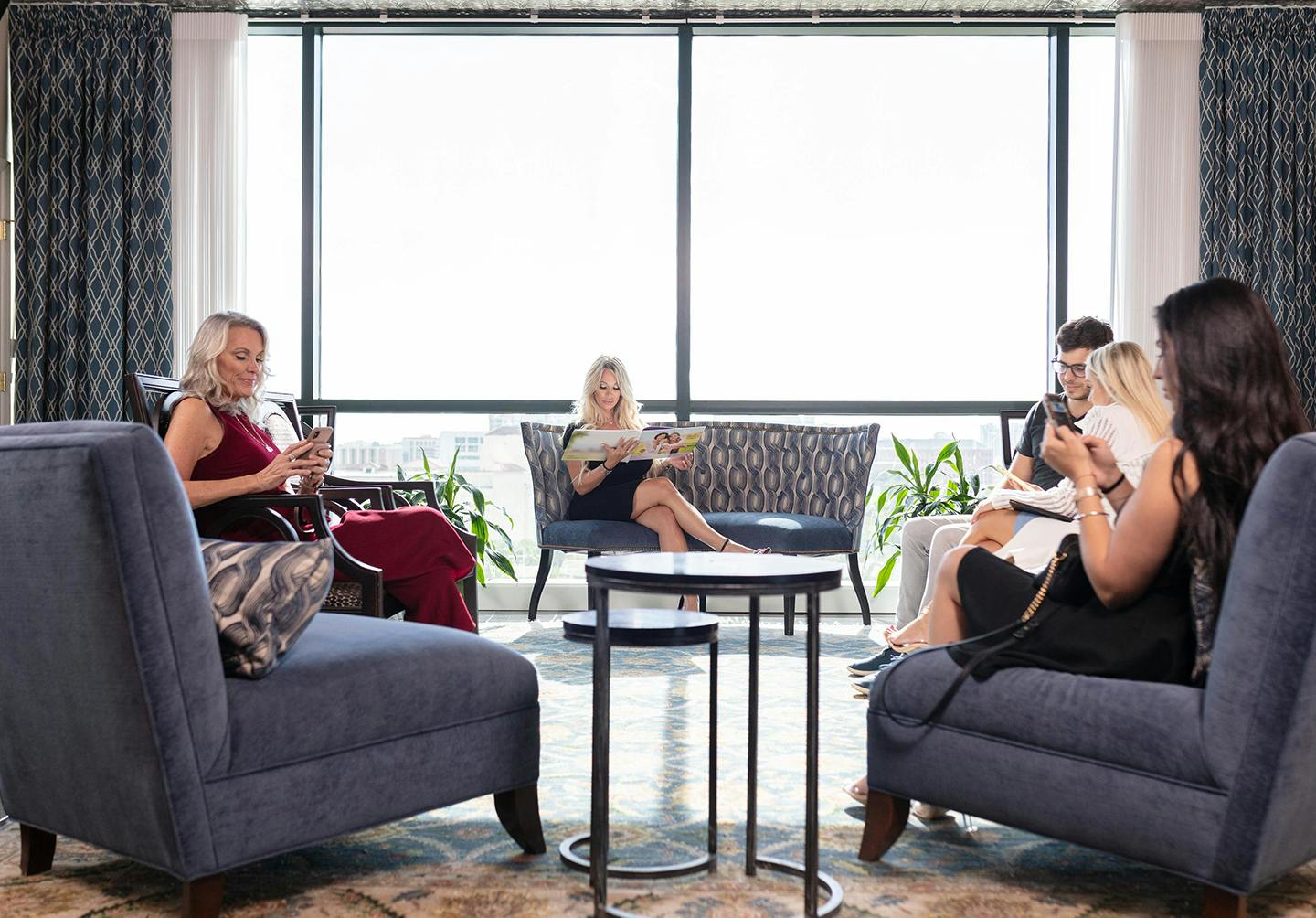 two women in the waiting room